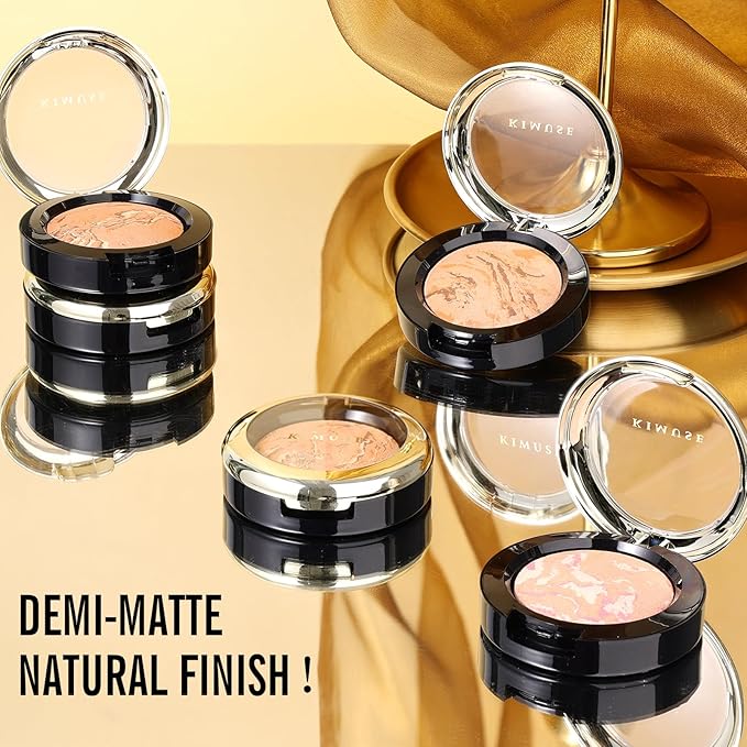 KIMUSE Lighting Glow Baked Foundation, Brighten Color, Color Natural Finish