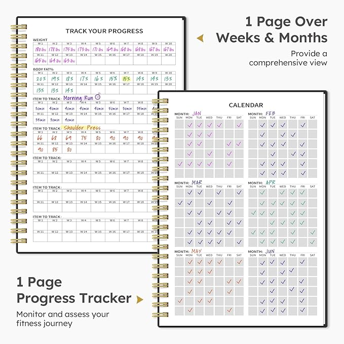 Fitness Workout Journal for Women & Men A5(5.5" x 8.2") Workout