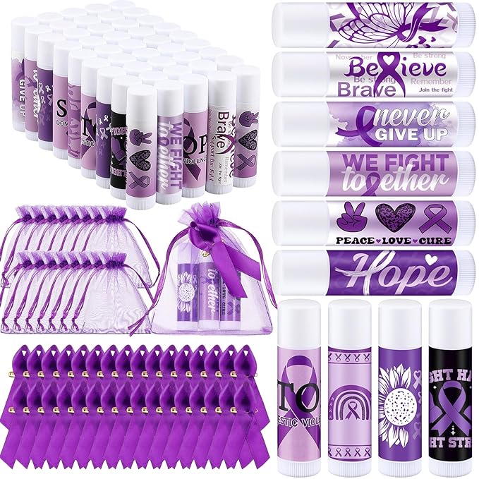 50 Set Overdose Awareness Lip Balms Alzheimer's