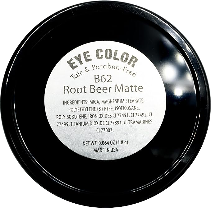 Root Beer Matte Deep Bronze Red Brown Pressed Powder Single Vegan Eyeshadow; Talc, Paraben & Cruelty Free