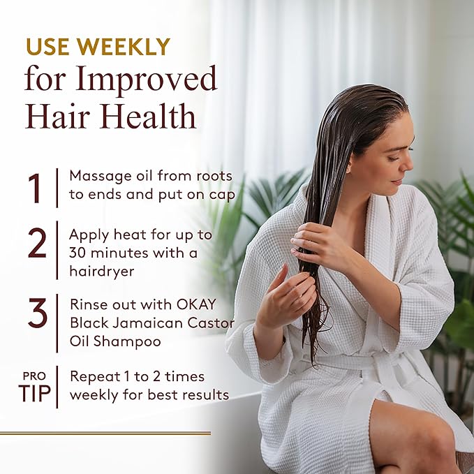 Okay Black Jamaican Castor Oil Hair Growth for Unisex - 4 oz Oil