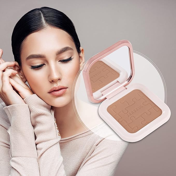 MEICOLY Contour Palette,Shimmer Highly Pigmented Face Powder,Silky Smooth Nude Brown