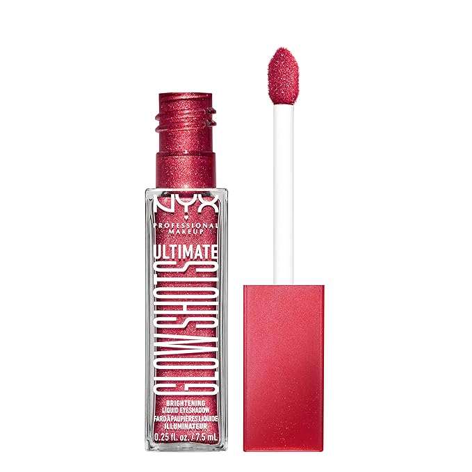 NYX PROFESSIONAL MAKEUP Ultimate Glow Shots, Liquid Eyeshadow, Long-Lasting Shimmer Eye Shadow with Vitamin C - Raspberry Rave