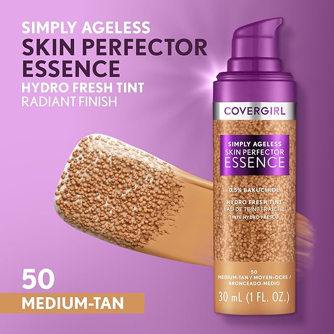Covergirl Simply Ageless Skin Perfector Essence Foundation Bundle Light-Medium, Each 1oz