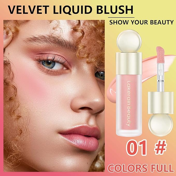 Liquid Blush,Natural Soft Cream Face Blush Matte Cheek Blush Stick(1#)