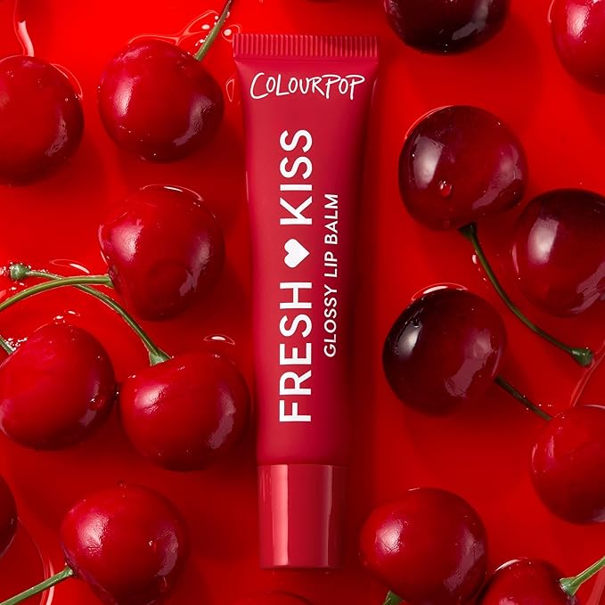 ColourPop Fresh Kiss Glossy Lip Balm - Hydrating Lip Care Enriched with Peptides, Hyaluronic Acid, Shea Butter & Vitamin E for an Ultra-Cushiony Formula - Cherry Glaze (2 Count)
