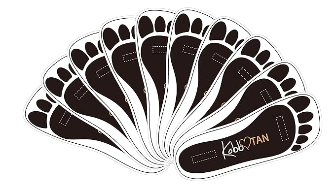 25 Pairs (50Feets) Spray Tanning Feet Pads Disposable Sunless Airbrush Tanning Tent Foot Protection