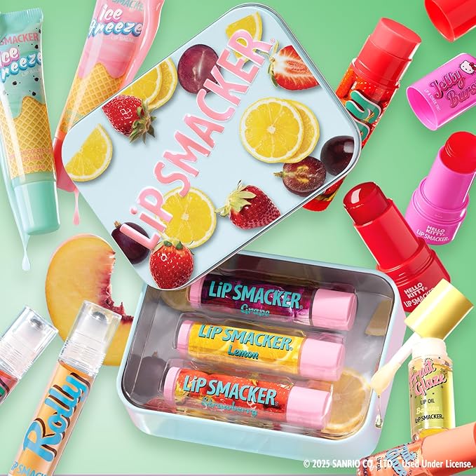 Lip Smacker Fruit Glaze Lip Oil, Ultra-Hydrating & Moisturizing with High-Shine Finish, Plush Applicator for Effortless Glide, Delicious Non-Sticky Flavor - Peach
