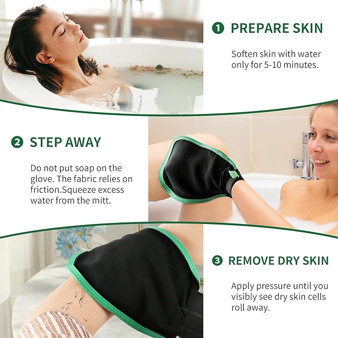 2 pcs deep exfoliating glove