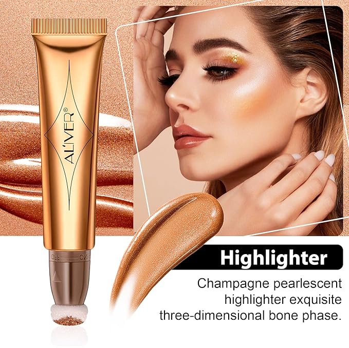 Liquid Highlighter Beauty Wand, Highlight Bronzer Stick with