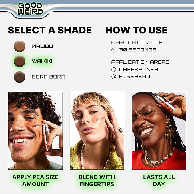 GOOD WEIRD Back From Vacay Bronzer - Vegan (Medium Bronze)