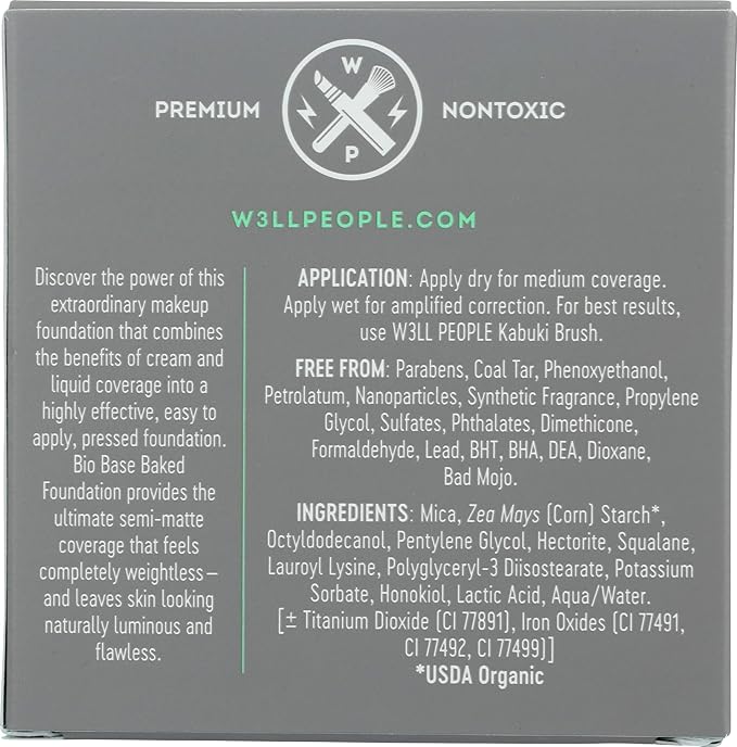 Well People Bio Powder Foundation, Lightweight & Hydrating Cruelty-free, 6N