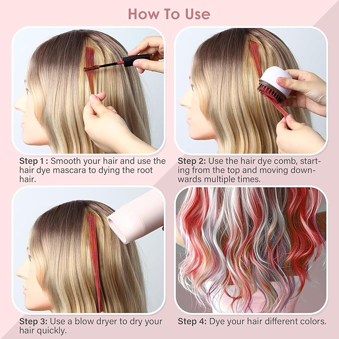 Red Temporary Hair Chalk Color