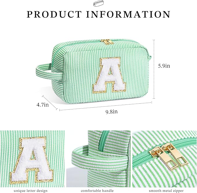 YOOLIFE Makeup Bag - Initial