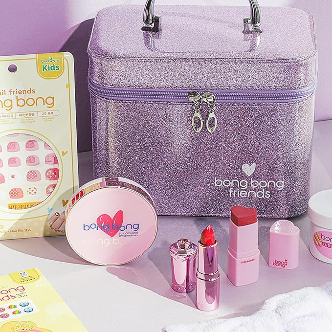 Bongbong Friends Kids Lip Balm - Tinted, Moisturizing, Plant-Based, Glossy Finish, for Dry, Sensitive Skin, Made in Korea