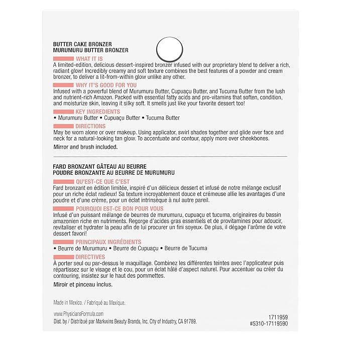 Physicians Formula Murumuru Butter Bronzer Face Makeup, Cheat