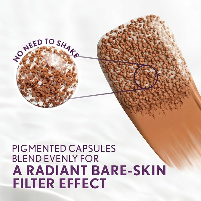 Covergirl Simply Ageless Skin Perfector Essence Foundation, 50 Medium-Tan, Tinted Skin Perfector, Skincare Makeup Hybrid, Sheer Tint, Radiant Finish, Skin-Like Finish, Vegan Formula, 1.0oz