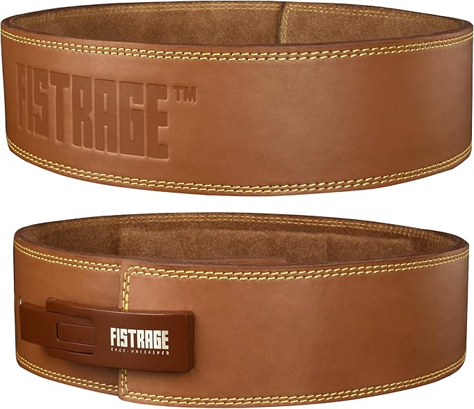 FISTRAGE Lever Buckle Weight Lifting Leather Black Belt