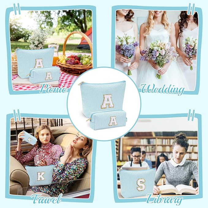 Yoolife initial makeup bag for