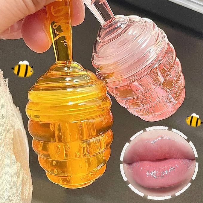 2 PCS Moisturizing Honey Pot Lip Oil Lip Moisturizing
