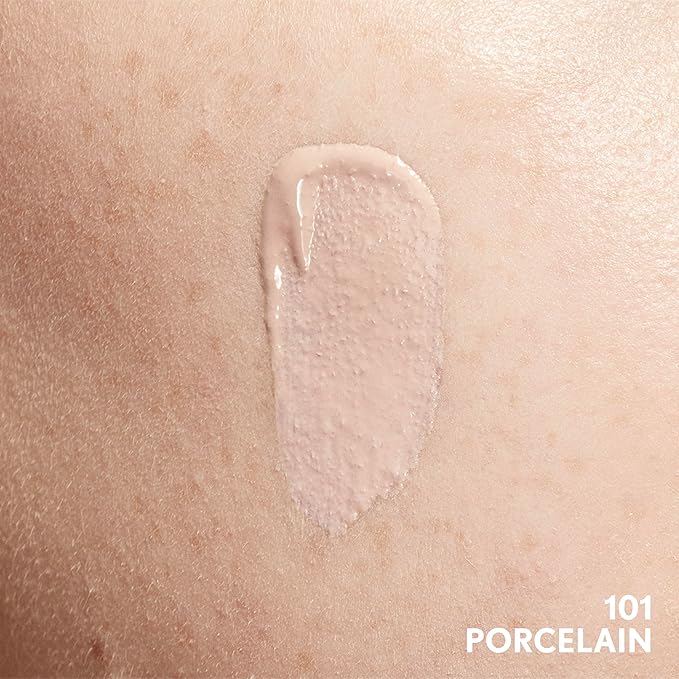COVERGIRL Clean Invisible Foundation Makeup, Dewy & Glowy Natural Finish, Buildable Coverage, Skin-Like Smooth Look, Vegan, Porcelain, 1oz