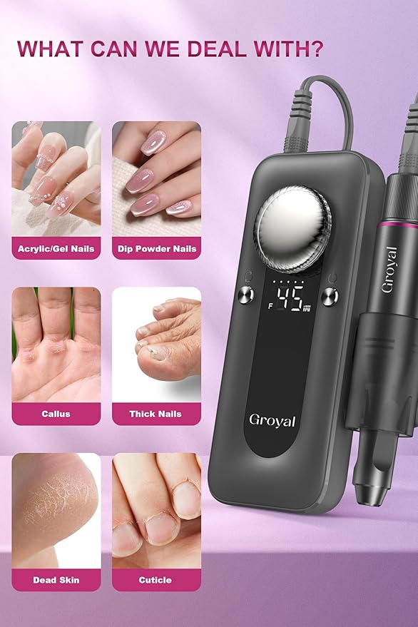 Electric nail drill 45000rpm cordless