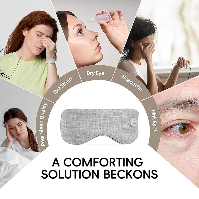 Graphene heated eye mask -