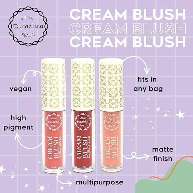 Duda e Tina 3 in 1 Cream Blush, - Peach) 3ml