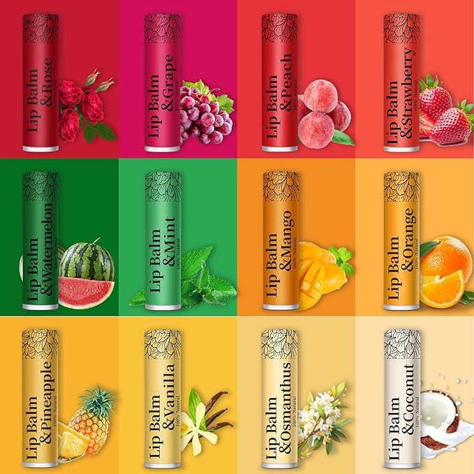 250 Pcs Lip Balm Bulk,12 Fruit