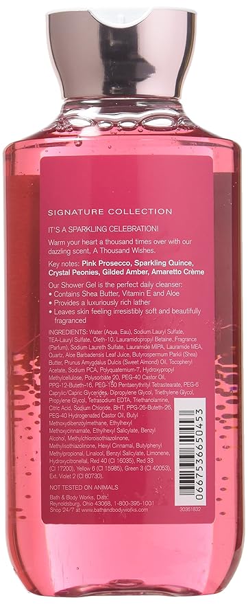 Bath & Body Works, Signature Collection Shower Gel, A Thousand Wishes, 10 Ounce