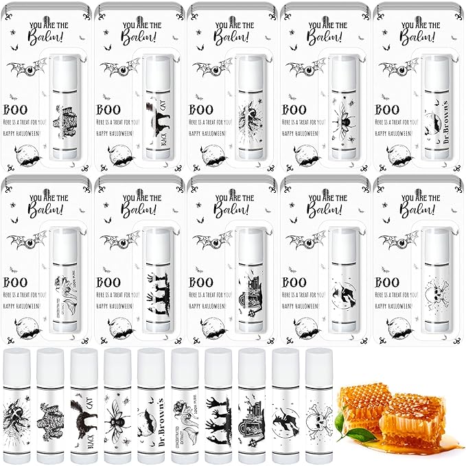 60 Pcs Halloween Lip Balm Bulk