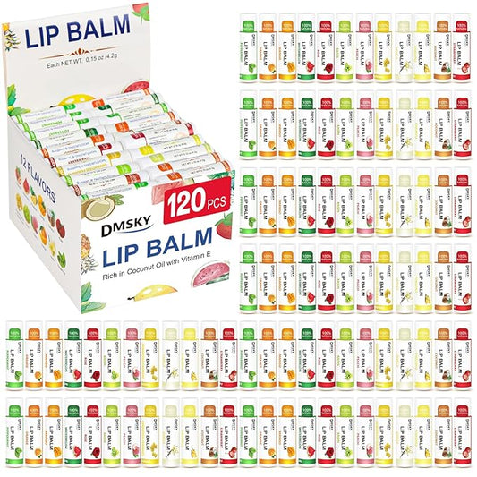 DMSKY 120 Pack Lip Balm, Lip