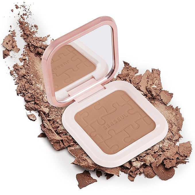 MEICOLY Contour Palette,Shimmer Highly Pigmented Face Powder,Silky Smooth Nude Brown