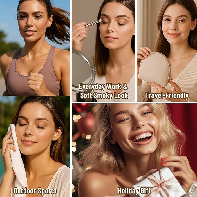 6 Colors Mini Naked Eyeshadow Makeup Palette Neutral Nude Smoky Eye Shadow Taupe & Brown Matte Make Up Pallet with Mirror Highly Pigmented Long Lasting Waterproof Travel Size Gift Kit 01