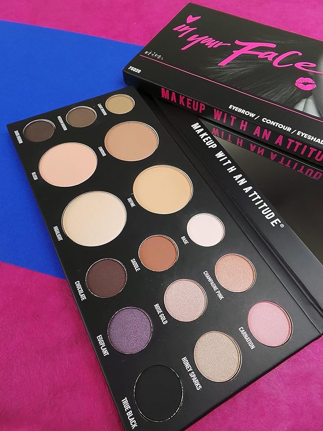 Rude Cosmetics In Your Face 3-in-1 Palette Makeup 84 oz