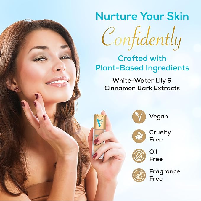 Veil Cosmetics Complexion Fix Liquid Foundation – Buildable Light Porcelain)