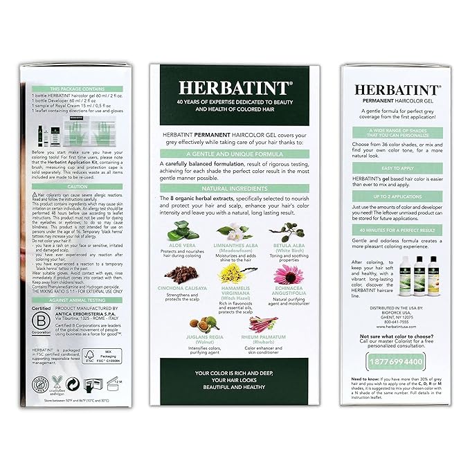 Herbatint Permanent Haircolor Gel, 5N
