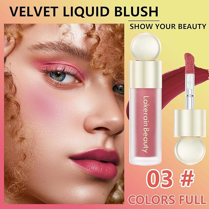 Liquid Blush,Natural Soft Cream Face Blush Matte Cheek Blush Stick(5#)