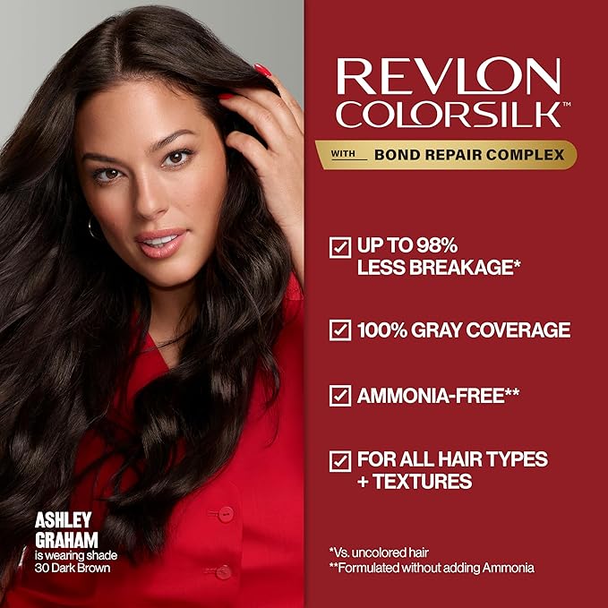 Revlon ColorSilk with Bond Repair Complex, Blonde Permanent Hair Color, 100% Gray Coverage, Ammonia Free Hair Dye, Vegan Keratin, 85B Strawberry Blonde (Pack of 3)