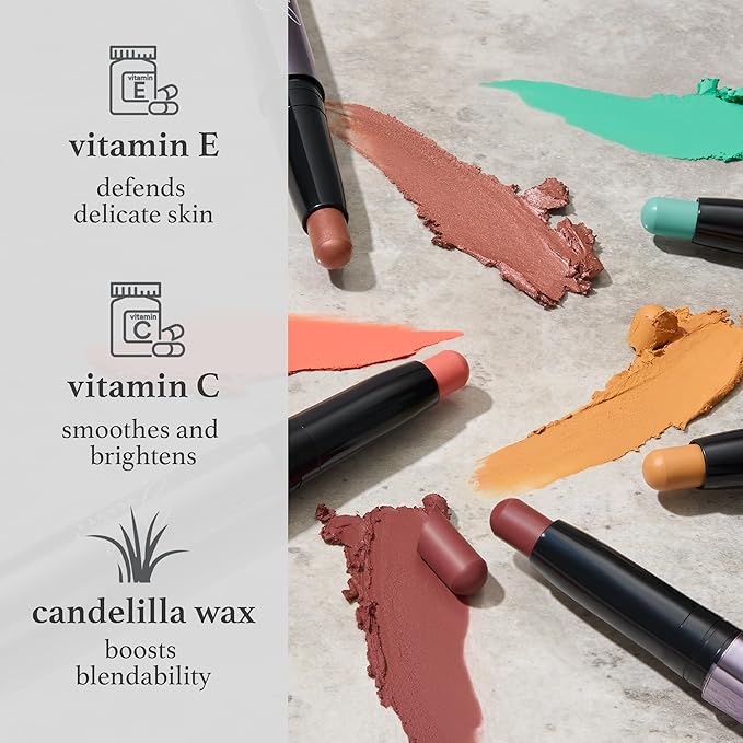 Julep Eyeshadow 101 Cream-to-Powder Waterproof Shadow Stick – Cantalope Matte – Long-Lasting, Crease-Proof, Warm Light Orange Matte Cream Eyeshadow with Built-in Smudger