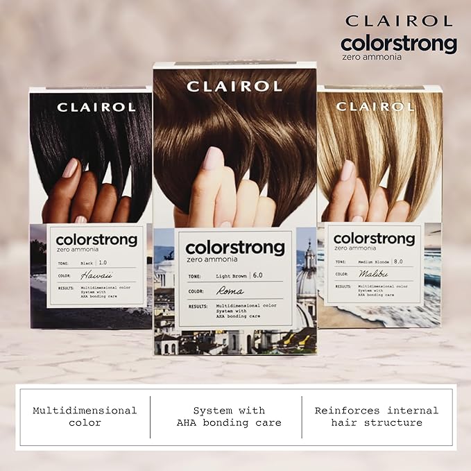 Clairol ColorStrong Permanent Zero Ammonia Hair Dye, 4.63 Sunset Mauve - Fiji Sunset Hair Color, Pack of 1