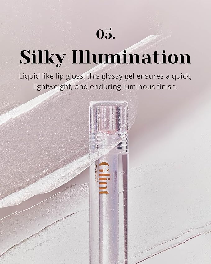 Glint Liquid Gel Highlighter (Glitter Veil, 0.) - Nose, Lips. 1oz