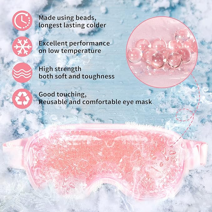 Cooling eye mask with gel