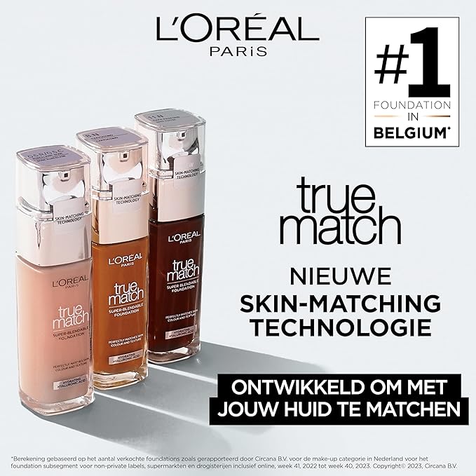 L'Oreal New True Match Super Blendable Foundation 1.D Golden Ivory 30ml