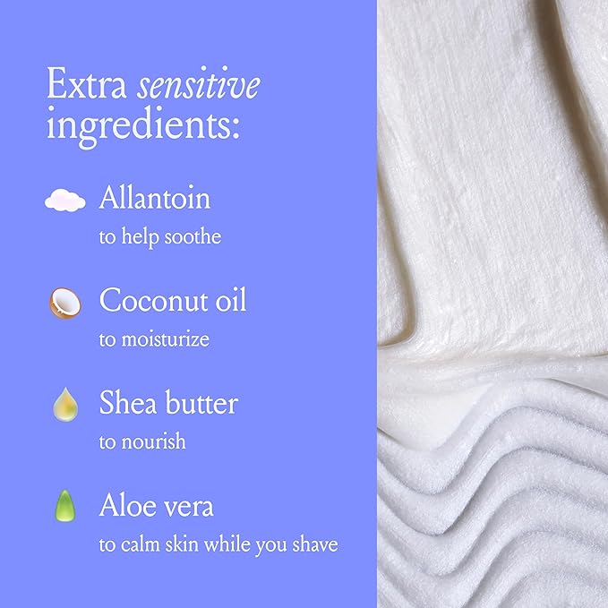 Billie Whipped Shave Cream - Ultra Gentle Protection - Fragrance-Free & Dermatologist-Approved - Designed for Sensitive Skin - 6.5 fl oz