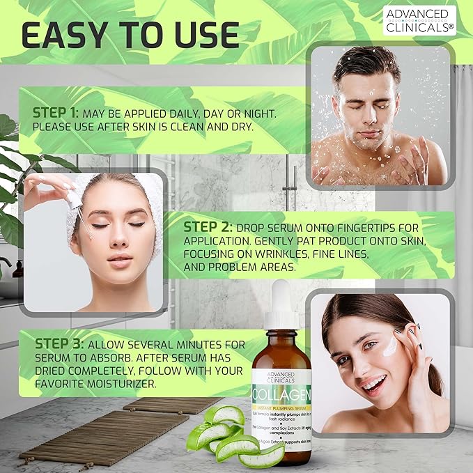 Advanced clinicals collagen facial serum,