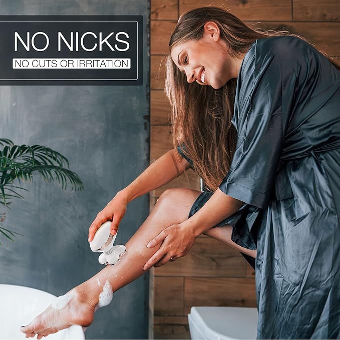 Electric Razors for Womens, 2-in-1 Best Shaver for Women, Rechargeable Trimmer with Detachable Head for Women's Legs, Bikini, Face, Lips Hairs, Cordless Wet Dry Facial Hair Removal for Women