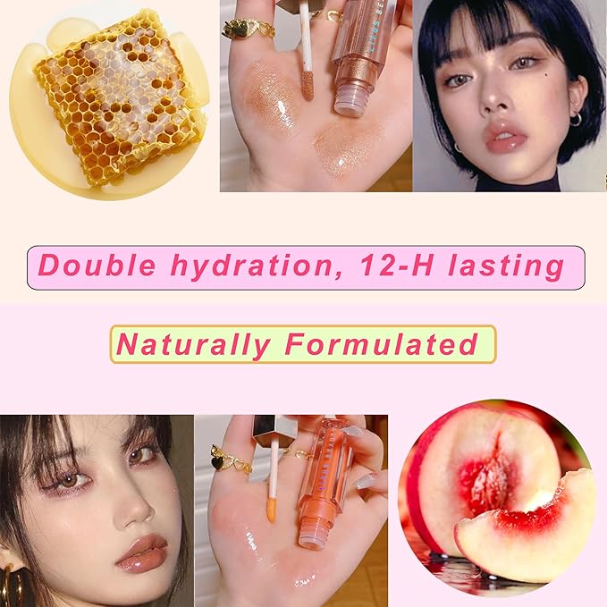 Lip Gloss,Hydrating Lip Oil Tinted Set | Long Lasting | Non-Sticky | High Shine for Plumper Looking Lips,Moisturizing Lip Oil Gloss for Lip Care and Dry Lips-9