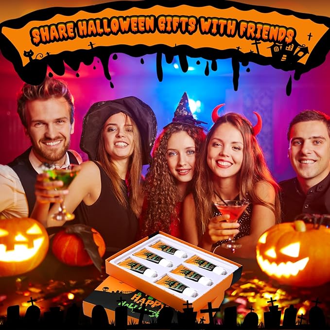 6 Pcs Halloween Gifts Travel Size Sunscreen Spf 30 Mini Sunscreen Lotion 1oz Travel Water Resistant Sunscreen Lotion for Halloween Party Favors(Halloween)