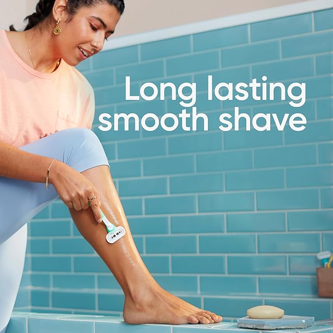 Gillette Venus Extra Smooth Sensitive Disposable Razors for Women with Sensitive Skin, 2 Count (Pack of 2)